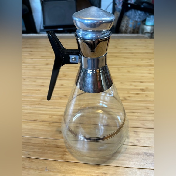 Vintage Mid Century MCM Atomic Inland Glass Coffee Carafe  1958 - Picture 2 of 12